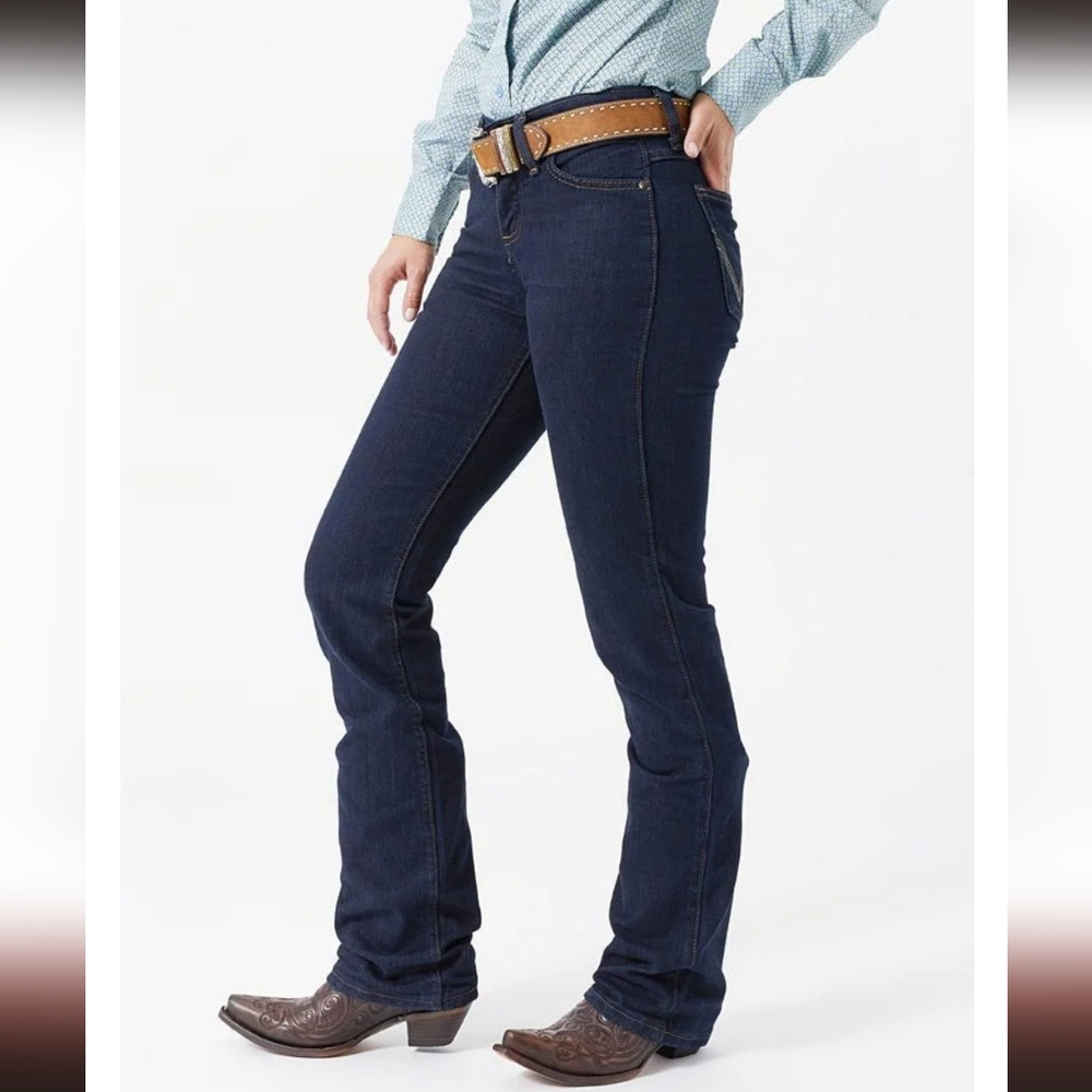 Wrangler Q-Baby Riding Jeans Dark Wash 7/8 × 32